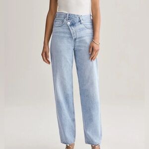 AGOLDE cross cross light denim